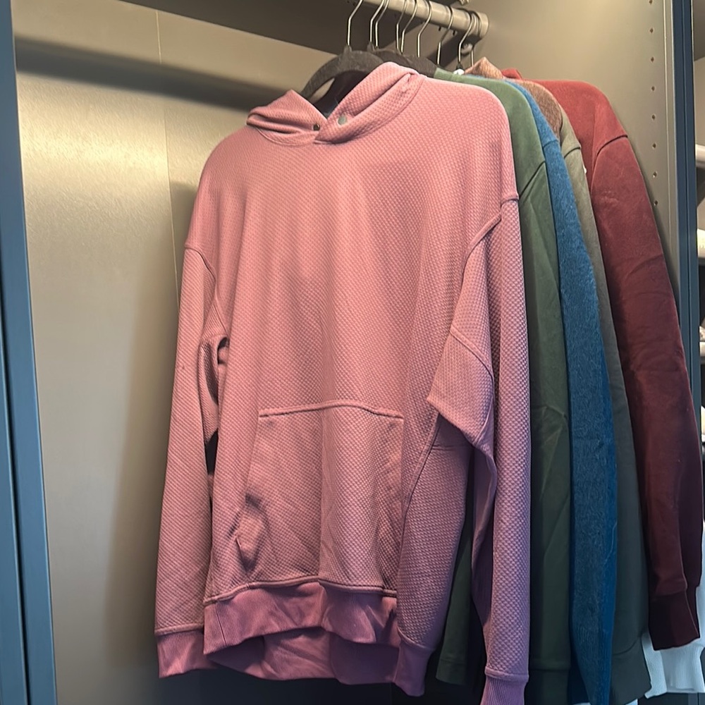 Men's Pink Hoodie Sweater